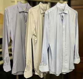 Three Suited.com Cotton Dress Shirts- Size M (see Description)