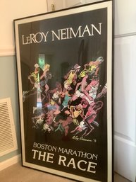 Leroy Neiman Boston Marathon The Race Framed Poster