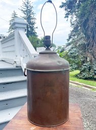 An Antique Copper Still - Repurposed As Lamp