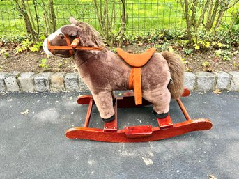 Vintage Orvis Child's Soft Plush Rocking Horse