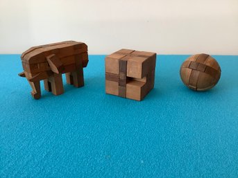 Wooden Puzzle Lot