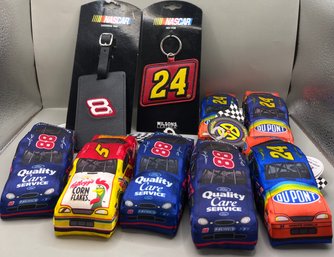 Group Of Nascar Beanbags Tag & Key Fob