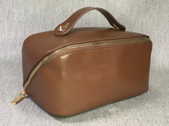 Fantastic Buttery Soft Fine Quality Leather Shaving / Dopp Kit Or Makeup Bag - Was D & B Sample - Please Read