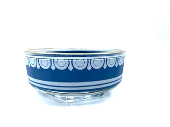 Fabulous Vintage 1960s Corinthians Wedgwood Blue Jeanette Glass Dip Bowl