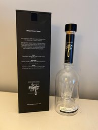 Empty Milagro Silver Select Barrel Reserve Tequila Cactus Bottle