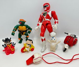 1990s Toys: Power Ranger, Teenage Mutant Ninja Turtle, Hamburglar, Bobby & More