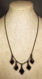 Signed Carolee Garnet Style Victorian Style Necklace