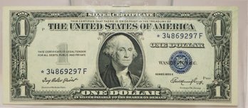 1935E Blue Seal Star Note Dollar Bill Silver Certificate