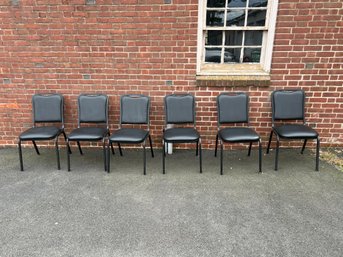 Set Of 6 Black Chairs