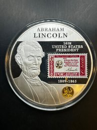 American Mint, Abraham Lincoln American Credo Series 'Don't Tread On Me' 70mm Large Medal