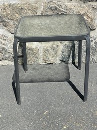 Outdoor Glass Top Side Table