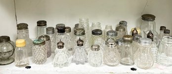 Vintage Salt And Pepper Shakers - Cut Glass And Crystal - G