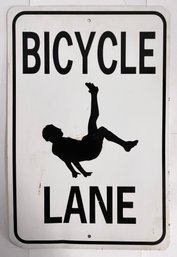 Bicycle Lane Metal Sign