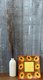 Decorative Sunflower Plate And Vase