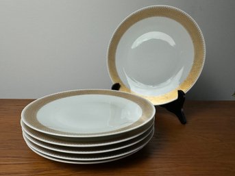 Hutschenreuther Selb 10' Plates With 24 Carat Gold Rim