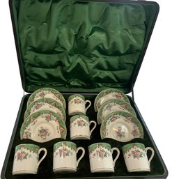 Tuscan Fine English Bone China Blenheim Demitasse Cups And Saucers In Presentation Box