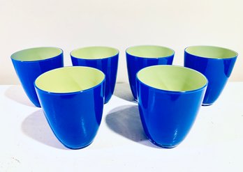 Set Six Carlos Moretti Glass Cups For Tiffany (LOC:W1)