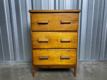 Vintage Three Drawer Bedside Chest