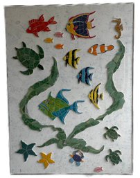 Mosaic Tile Art Of Fish In Frame