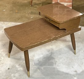 Mid Century Laminate Side/End Table With Drawer-Project Piece