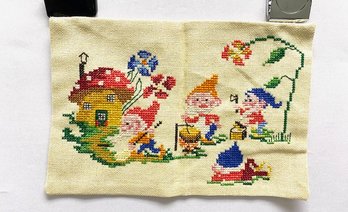 Vintage Gnome Needlepoint Tapestry