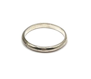 Sterling Silver Smooth Band Ring, Size 7.5