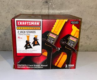 New In Box Craftsman Professional 4 Ton Jack Stands - Lot 1 Of 2