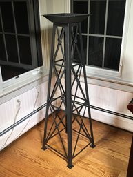 (1 Of 2) RESTORATION HARDWARE - All Steel Pedestal / Plant Stand From - We Have Two Different Sizes - Nice !