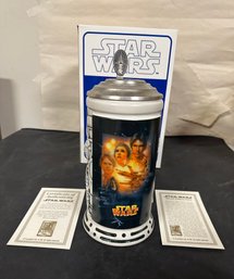 Brand New Special Ed Star Wars Drew Struzan Beer Stein Ceramic Mug With Lid Made In Brazil 1998 Original Box.