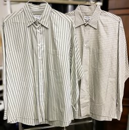 Two Georgio Armani Le Collezioni Button Down Dress Shirts- Size 17