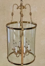 Traditional Foyer Chandelier  With Brass Accents