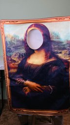 Wearable Mona Lisa Painting With Holes For Face And Hands