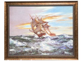 A Nautical Canvas Print By Montague Dawson