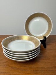 Hutschenreuther Selb Soup Bowls With 24 Carat Gold Rim