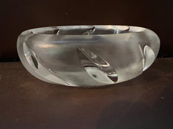 Small Signed Lalique Glass Dish - FRANCE