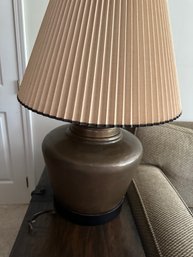 Large Round Brass Lamp