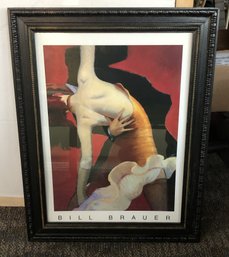 Framed Bill Brauer 'Dancers' Dancing Portland Gallery Lithograph Artwork