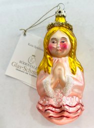 Rodentaler Glas-Schmuck Angel Ornament - Mouth Blown & Hand Painted In Germany