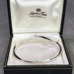 Gorgeous $190 Brand New STERLING SILVER / 925 Hinged Bangle Bracelet - Made In Italy - NEW - Never Worn !