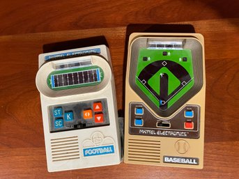Vintage Mattel Classic Electronics Football & Baseball Handheld Games