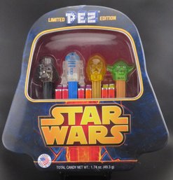 2015 Star Wars Limited Pez Edition Gift Set In A Tin Darth Vader Container With Vader, R2D2, C3PO, Yoda