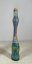 Vintage 'Stretched' Coca Cola Glass Bottle Filled With Colored Sand