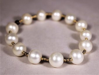 Genuine Cultured Pearl Bracelet Larger Sized Pearls