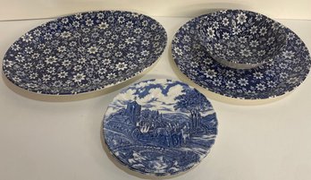Lot Of Miscellaneous Blue & White Dishes