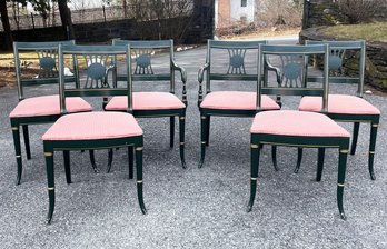 A Set Of 6 Parcel Gilt Dining Chairs In Chinese Chippendale Style By Baker Furniture