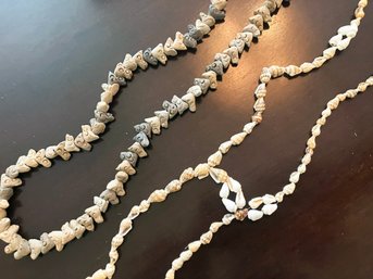 A Mexican Clay Bird And Shell Necklace