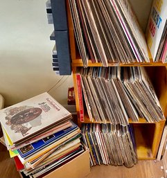 Large Lot Of Vinyl Records