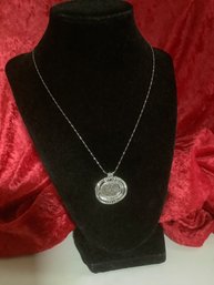 Sterling Silver Large Pendant Necklace #6