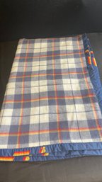 A Plaid Picnic Blanket Made In Spain 48' X 65'