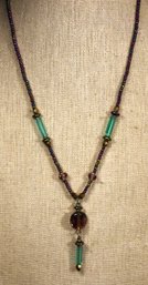 Contemporary Micro Glass Beaded Necklace